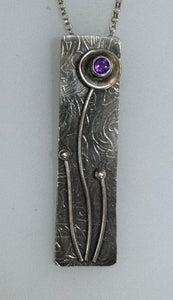 Flower Pendant with Gemstone