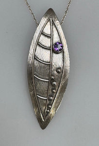 Leaf with Dew Amethyst
