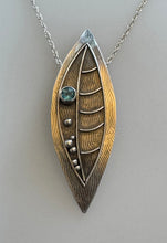 Load image into Gallery viewer, Leaf with Dew Blue Topaz
